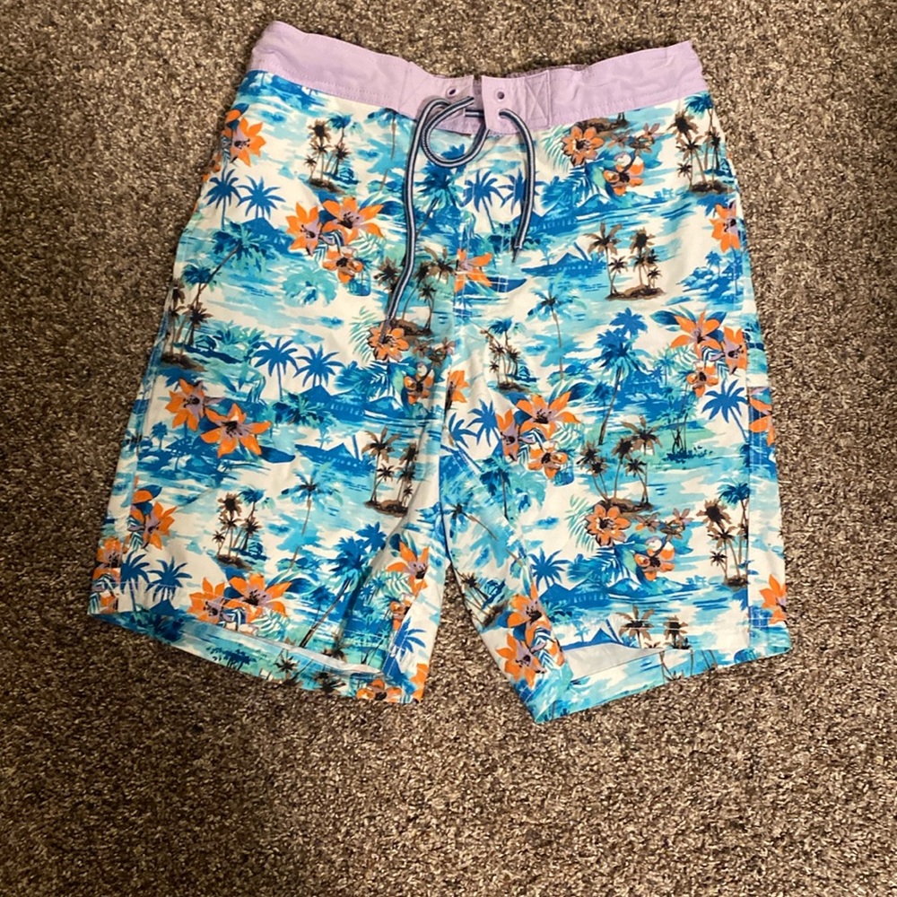Hawaiian Print George’s Swimtrunks
